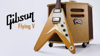 Gibson Flying V electric guitar and Gibson GA79-RV amplifier