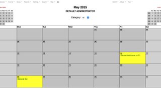WebCalendar sample.