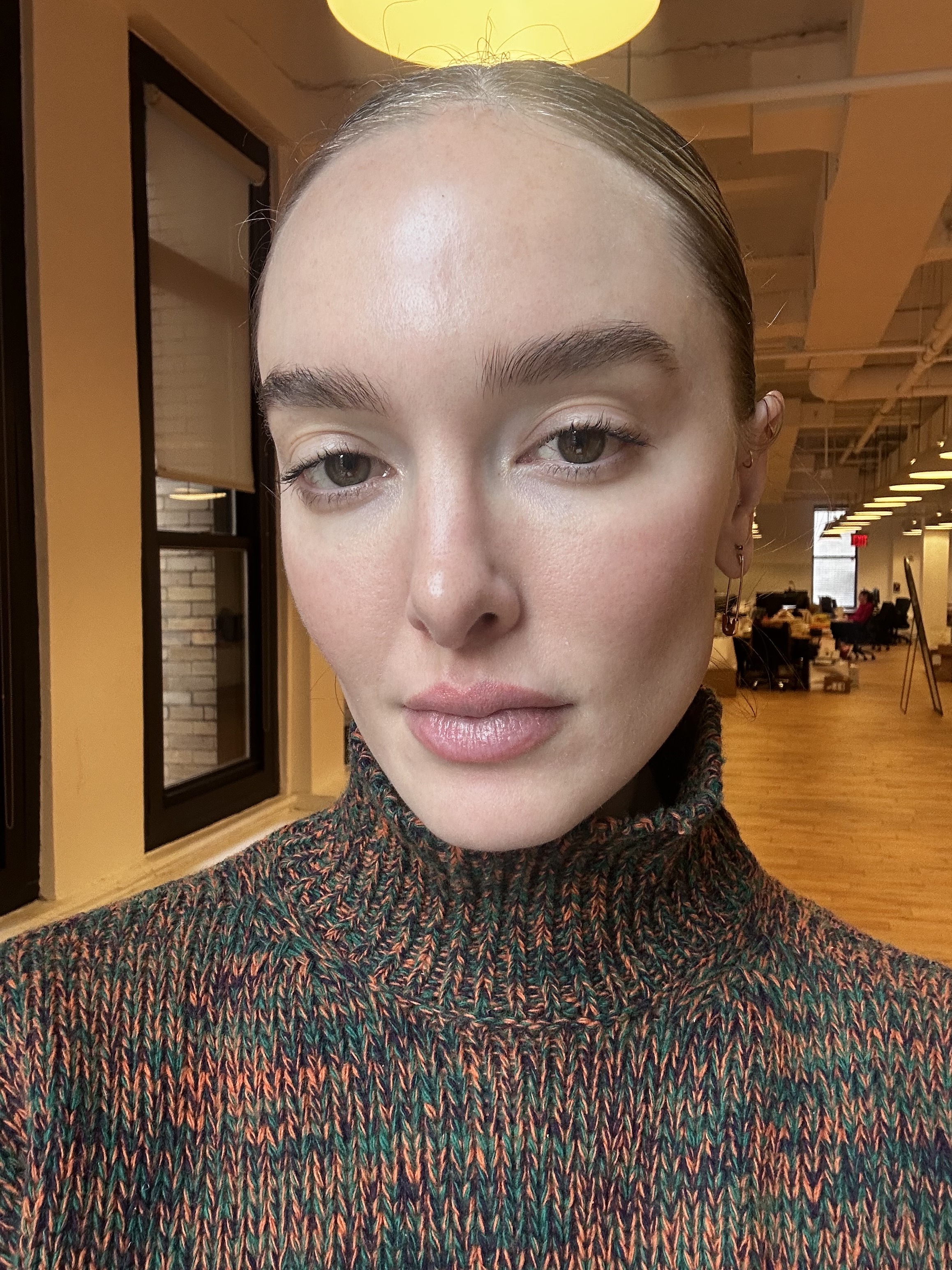 Hannah Baxter after using Clinique Chubby Sticks. 