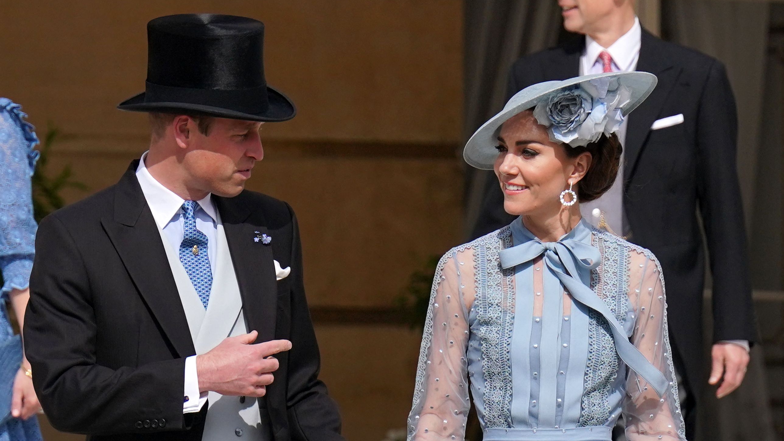 Prince William and Catherine, Princess of Wales attend a Garden Party at Buckingham Palace in London on May 9, 2023