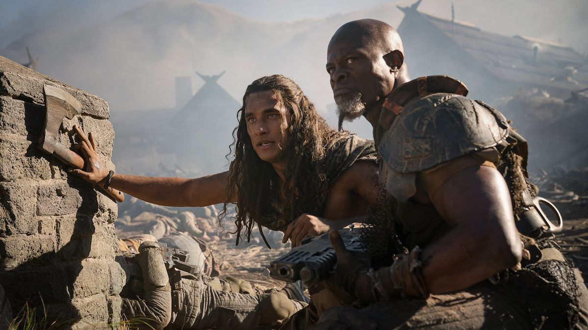 Djimon Hounsou and Staz Nair in Rebel Moon: Part Two