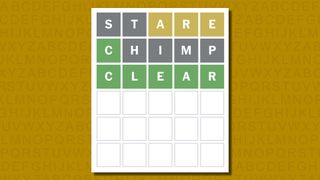 Wordle answer 816 on a yellow background