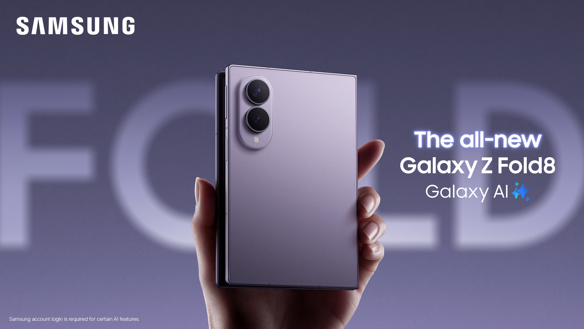 Press images for Samsung advertorial about the Fold 8
