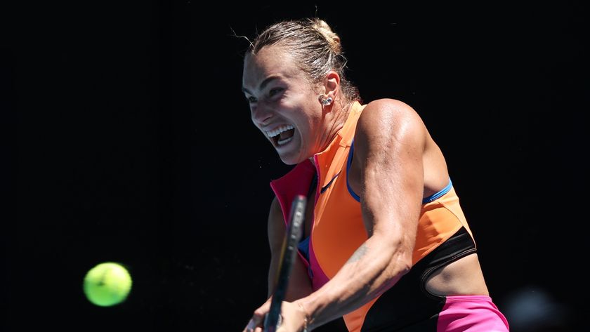 Aryna Sabalenka in action at the 2026 Australian Open at Melbourne Park