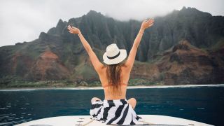 Na Pali Coast Boat Ride, talk about picture perfect moment