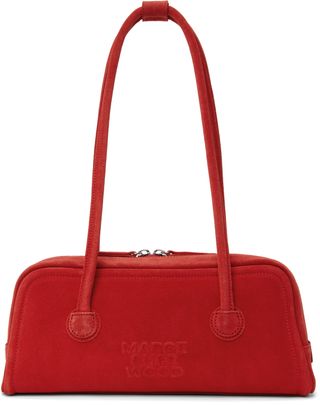 Red Soft Baguette Bag