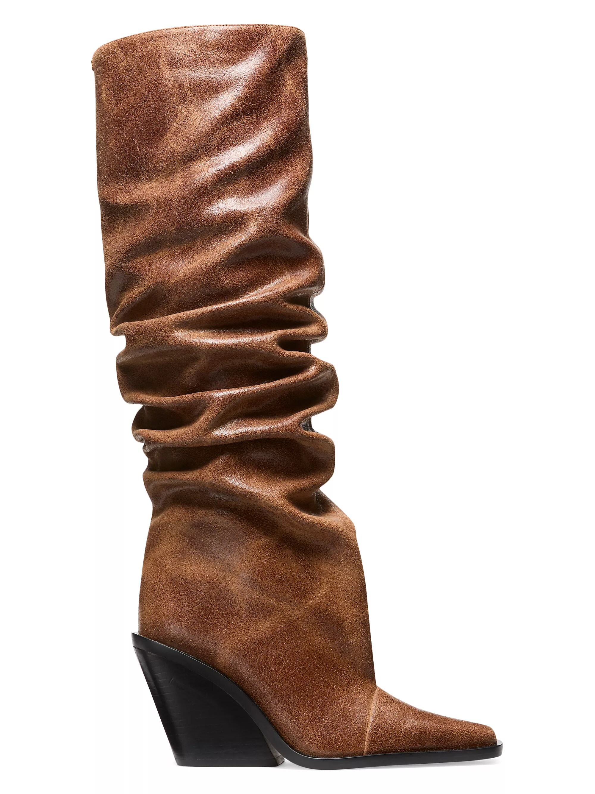 Noemie Leather Wedge Boots
