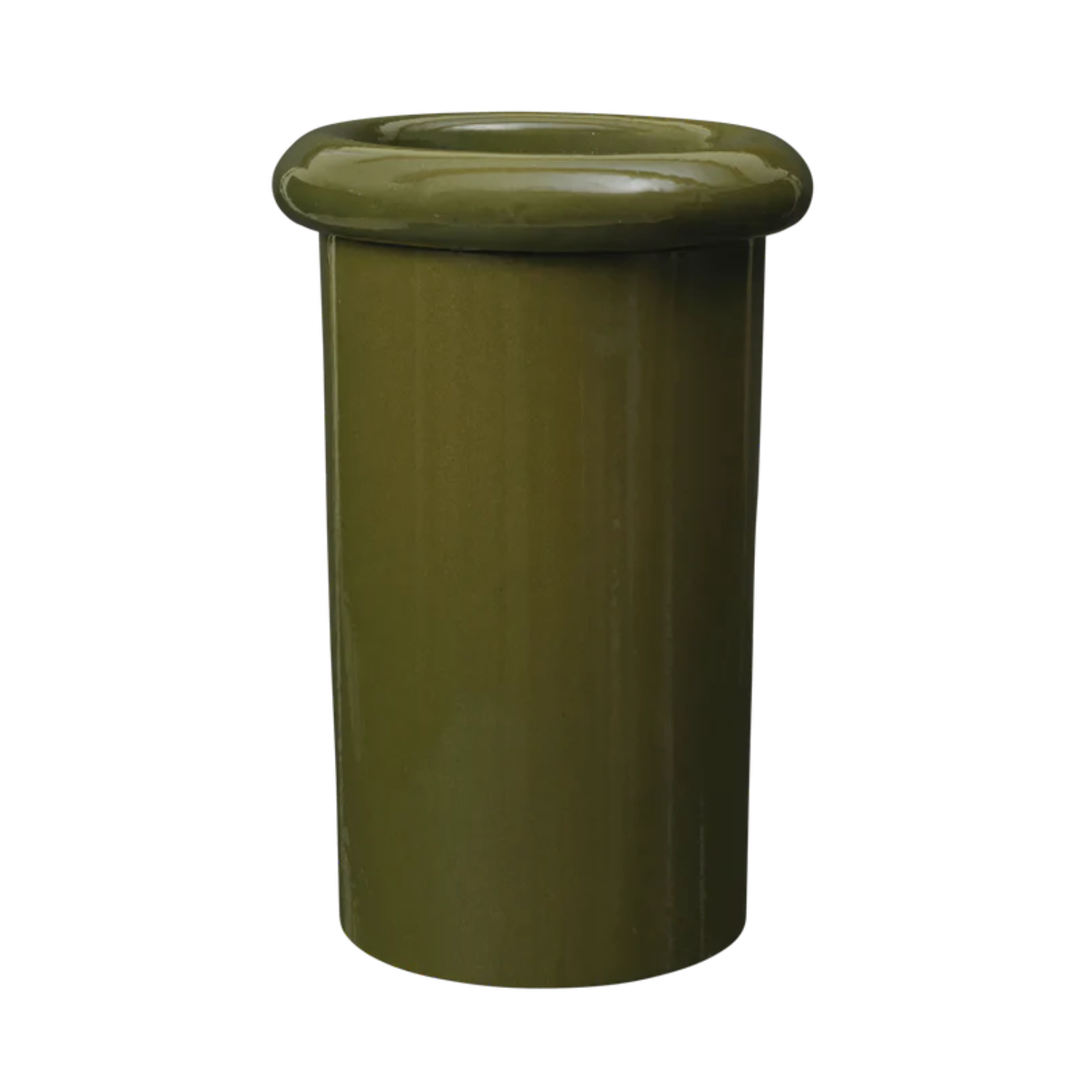 A moss green rollo pot from Ferm Living