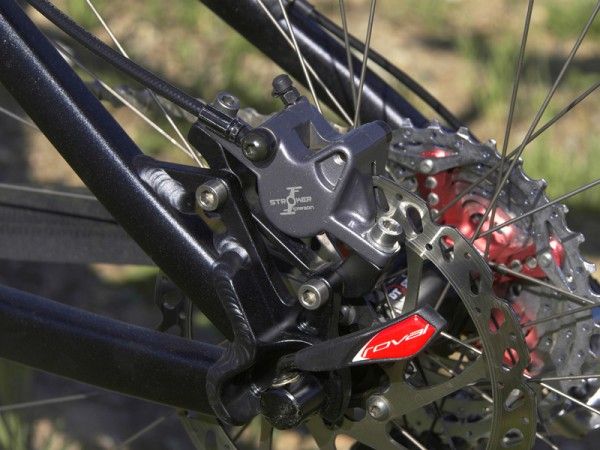 Compared with earlier Hayes brakes, the Stroker features larger pads for less heat build-up and more power