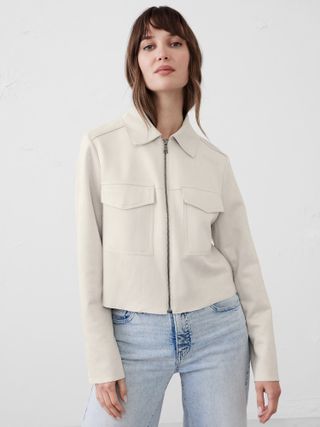 Banana Republic Factory, Vegan Suede Cropped Jacket