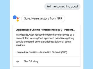 best Google Assistant commands: get a positive news report