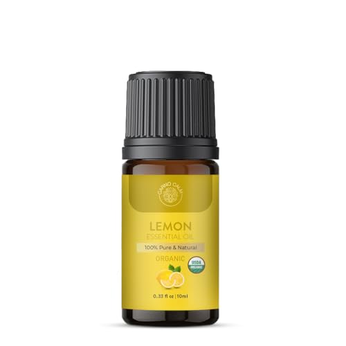 Carno Calm Lemon Essential Oil 10ml | 100% Pure Natural Cold Pressed & Undiluted | Use in Aromatherapy Diffusers for Mood Lifting | 0.33 Fl. Oz
