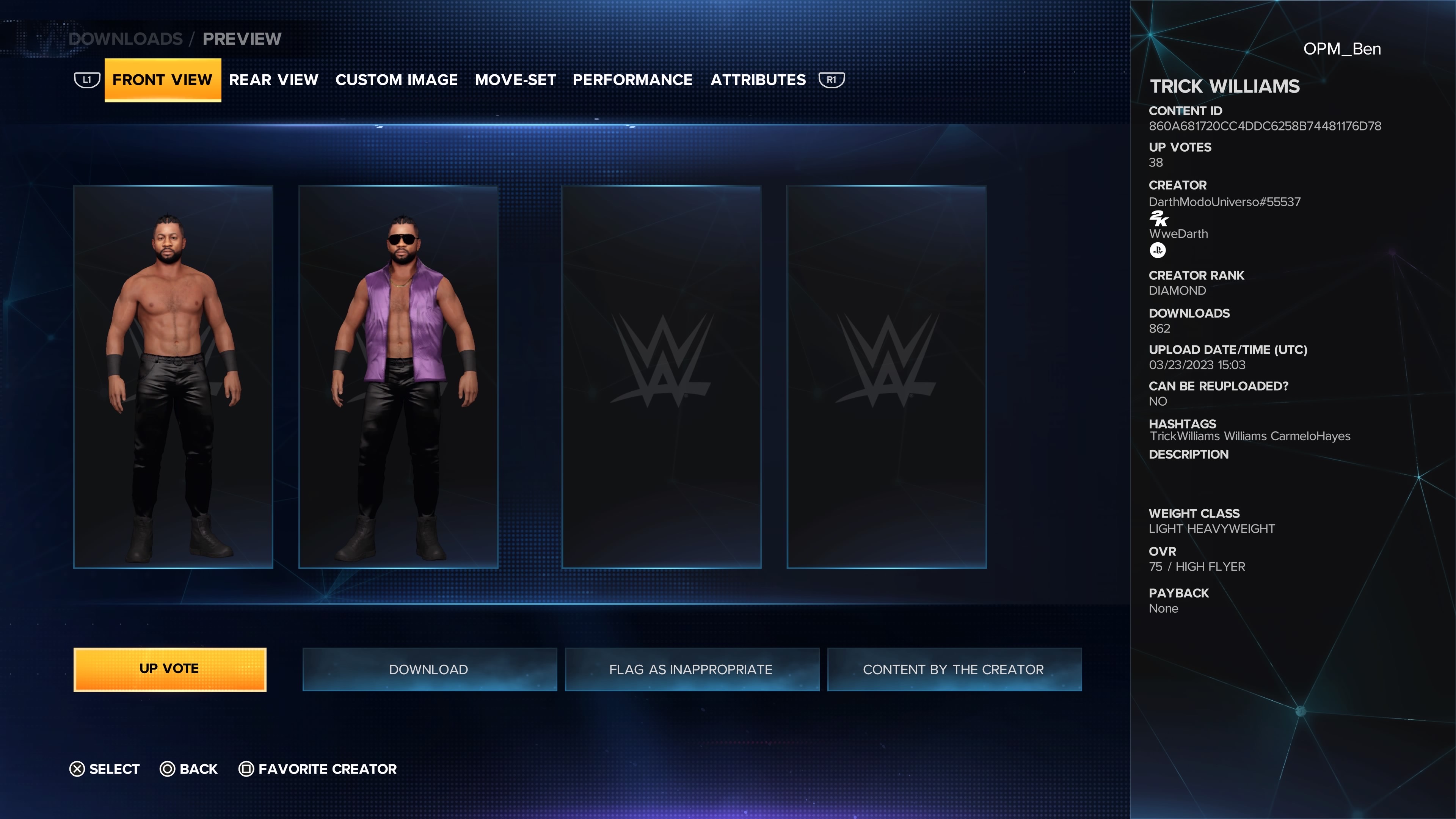 The best WWE 2K23 CAWs for you to download right now