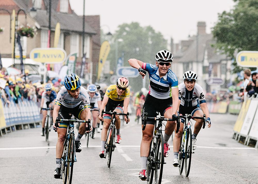 Lisa Brennauer (Velocio-SRAM) wins stage 4 and moves into the overall lead