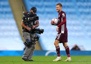 Leicester striker Jamie Vardy is all smiles as he clutches the match ball after hitting a hat-trick at Manchester City. The Foxes recorded a statement 5-2 victory at the Etihad Stadium in late September. Vardy, last season's Premier League golden boot winner, was far less prolific this term, particularly post Christmas. However, the 34-year-old former Stocksbridge Park Steels player remained a key man for Brendan Rodgers' side and ended the campaign with an FA Cup winner's medal