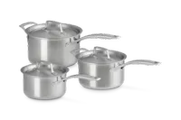 Essential 3-Ply Stainless Steel 3-Piece Saucepan Set