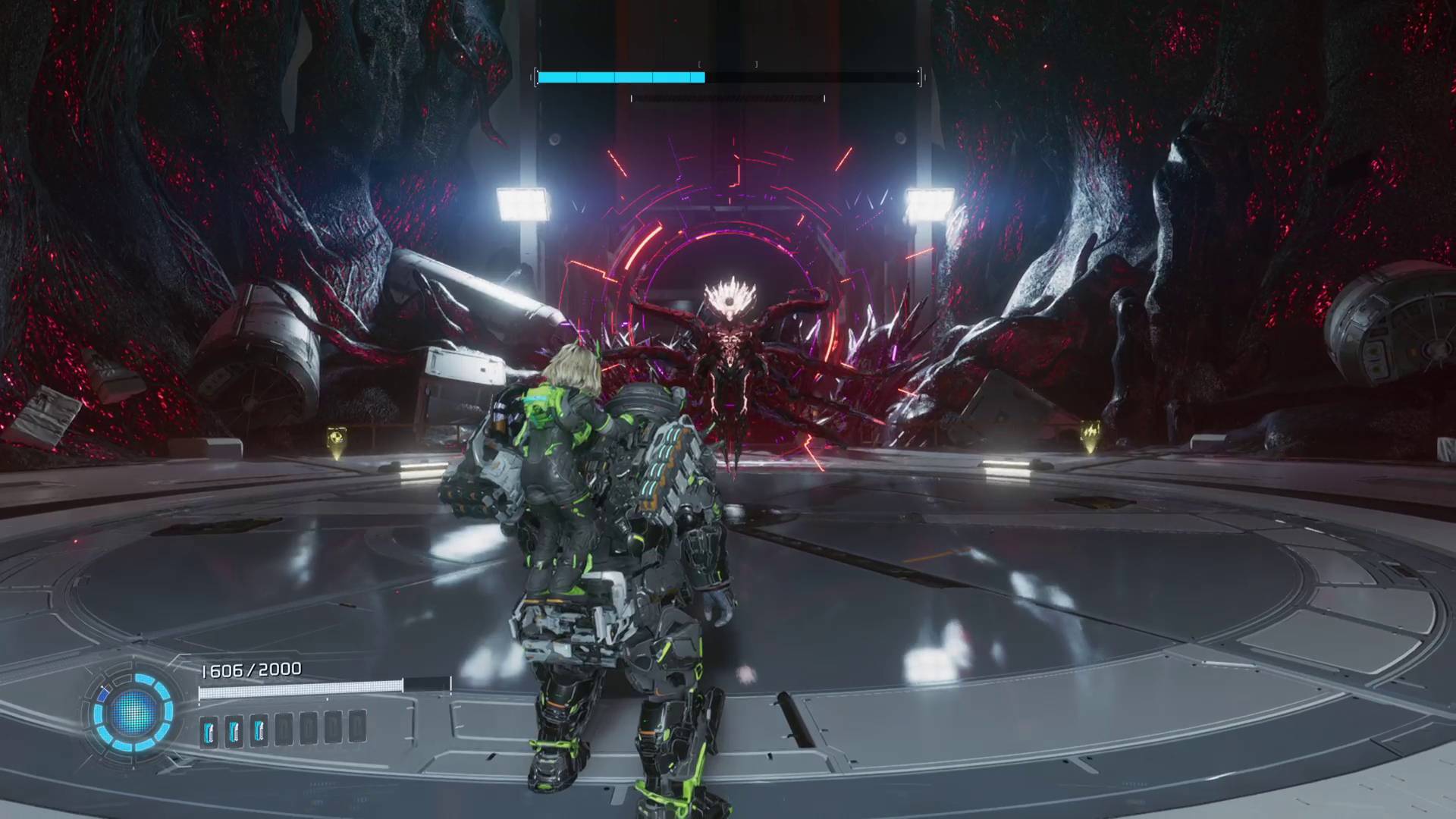 Pragmata ending Hugh and Diana facing Eight V2 in final boss fight