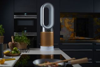 a dyson air purifier in a kitchen
