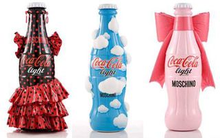 Moschino diet coke bottles, Milan Fashion Week