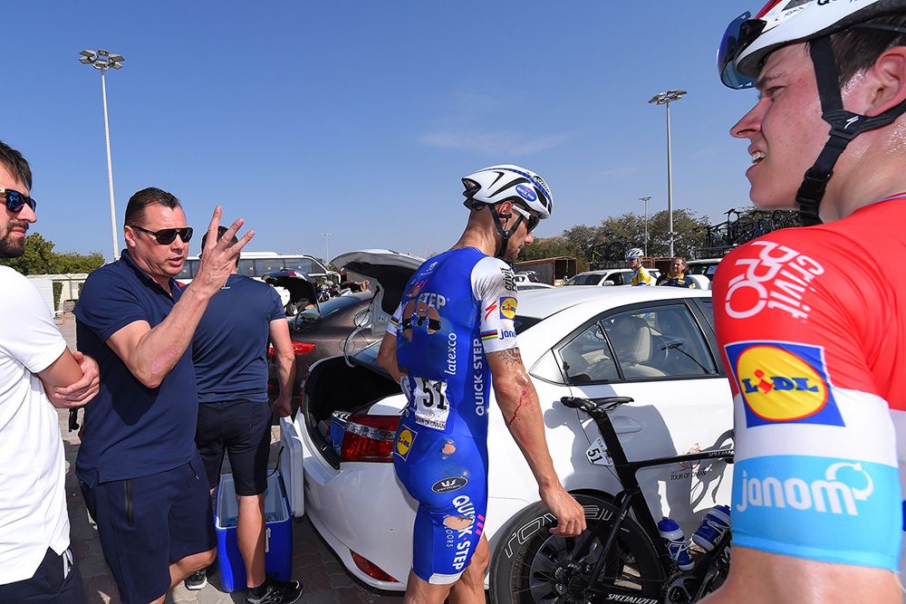 Tom Boonen lost some skin after his late crash