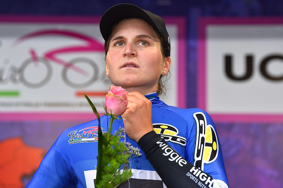 Elisa Longo Borghini (Wiggle-High5) in the best Italian rider's jersey