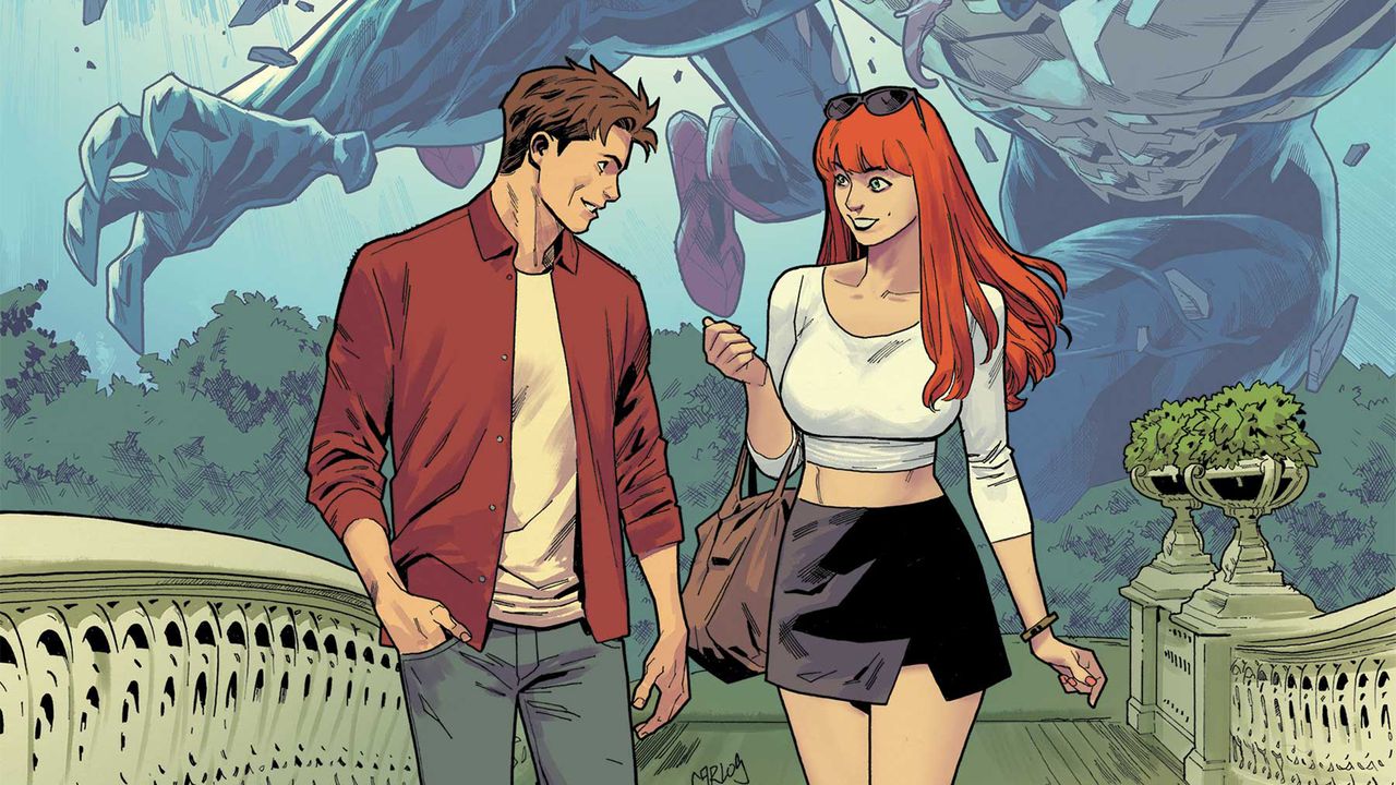 Spider-Man and Venom cause problems for Peter Parker and Mary Jane Watson's "heart-to-heart" in Venom #258