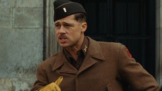 Brad Pitt as Lt. Aldo Raine, wearing his military uniform in Inglourious Basterds