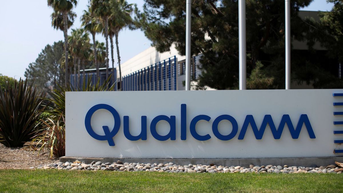 Qualcomm sign outside a company office in San Diego