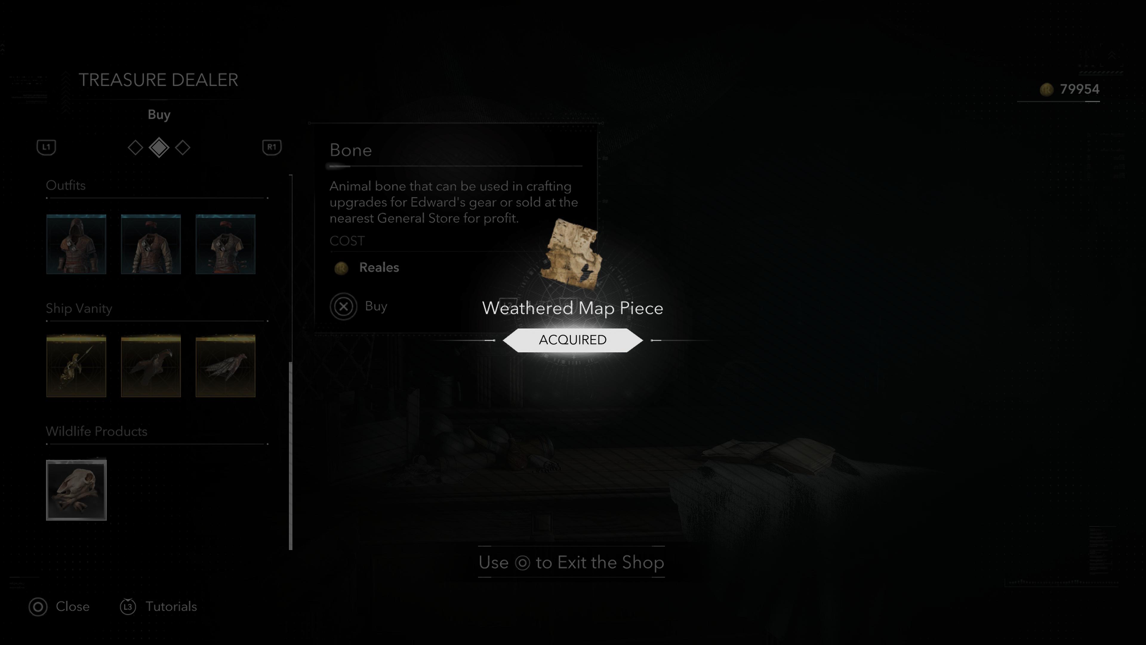 A Weathered Map Piece in Black Flag Resynced