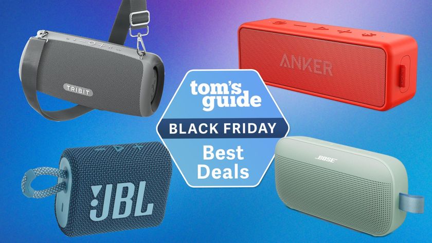 Tribit Strombox Lava, JBL Go 3, Anker Soundcore 2, Bose Soundlink Flex (2nd Gen) with Black Friday deals tag 