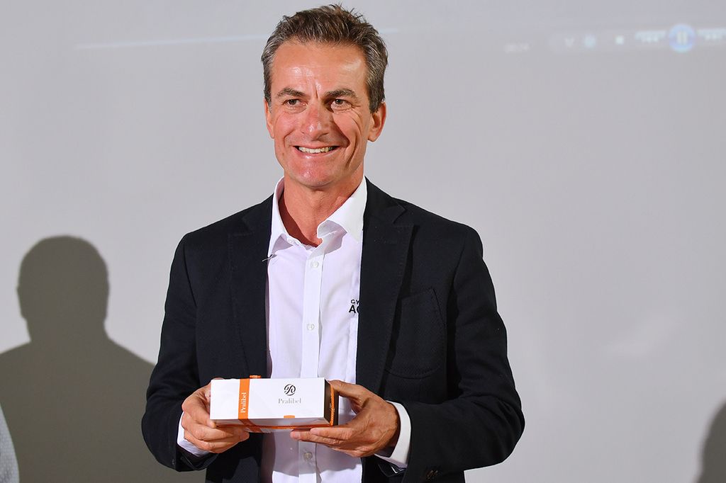 Cycling Academy Team owner Ron Baron at the presentation