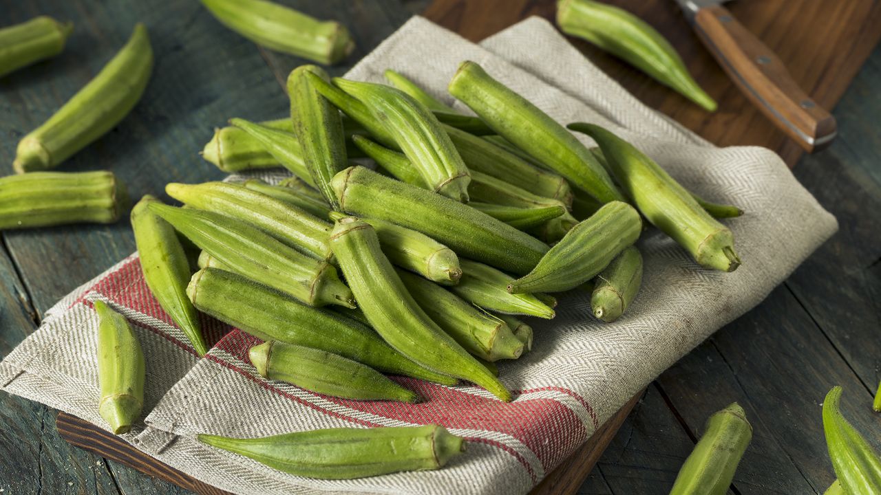 How to grow okra - pods on napkin