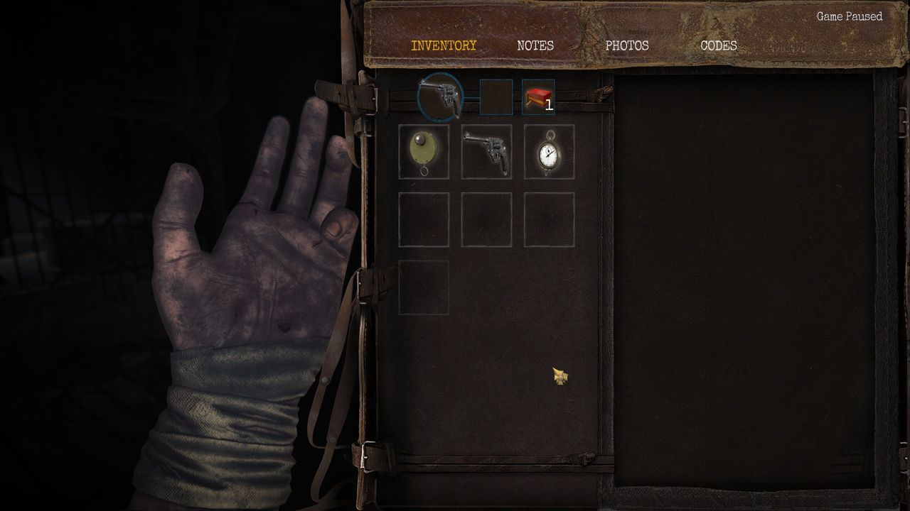 screenshot of Bunker inventory showing half-full six slots