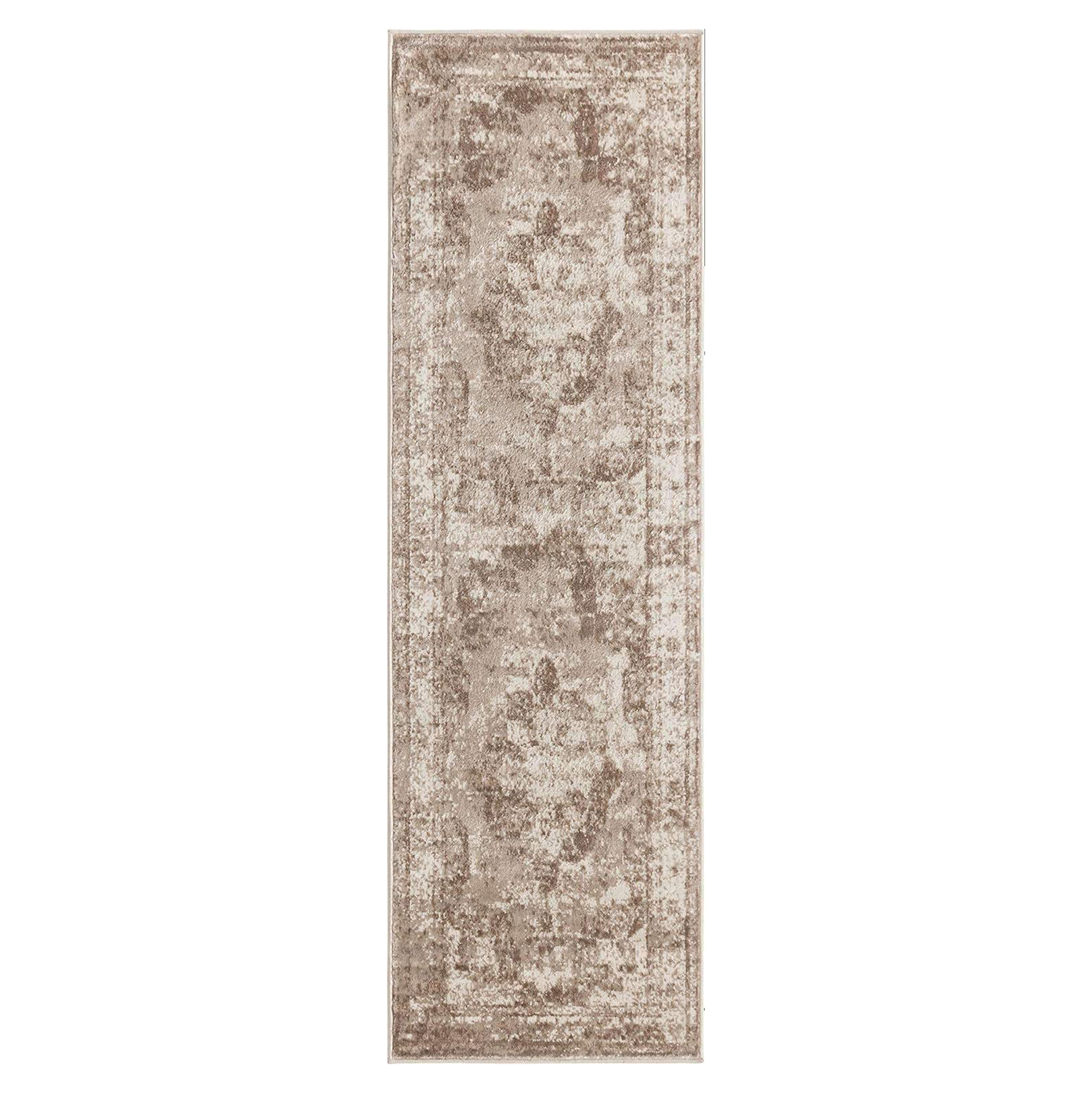 Beige vintage patterned runner rug from Amazon and Unique Loom