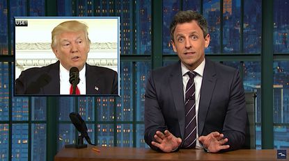 Seth Meyers tries to preview Trump speech before Congress