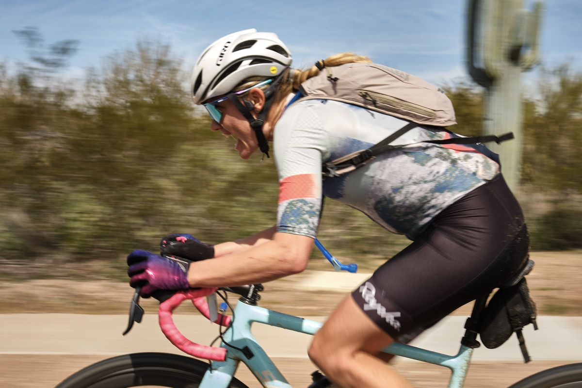 Alexis Skarda was one of the early leaders for elite women and finished third at BWR Arizona 2023