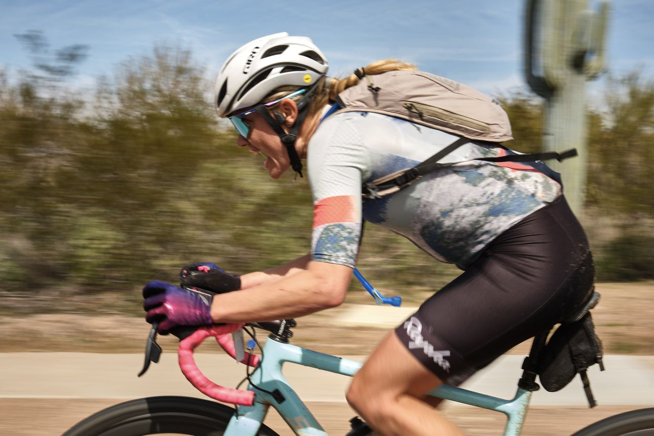 Alexis Skarda was one of the early leaders for elite women and finished third at BWR Arizona 2023