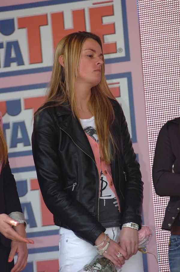 An-Sophie De Graeve, Wouter Weylandt's partner, was on the podium in Denmark