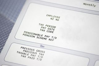 Payslip showing where you can find your tax code so you can check whether you have overpaid income tax