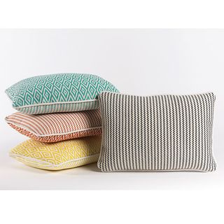 pillow cushion with multi colour strips