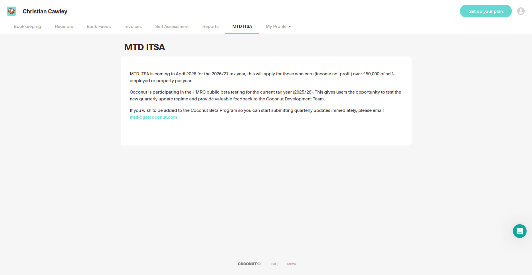 Screenshots from the !Coconut free MTD software