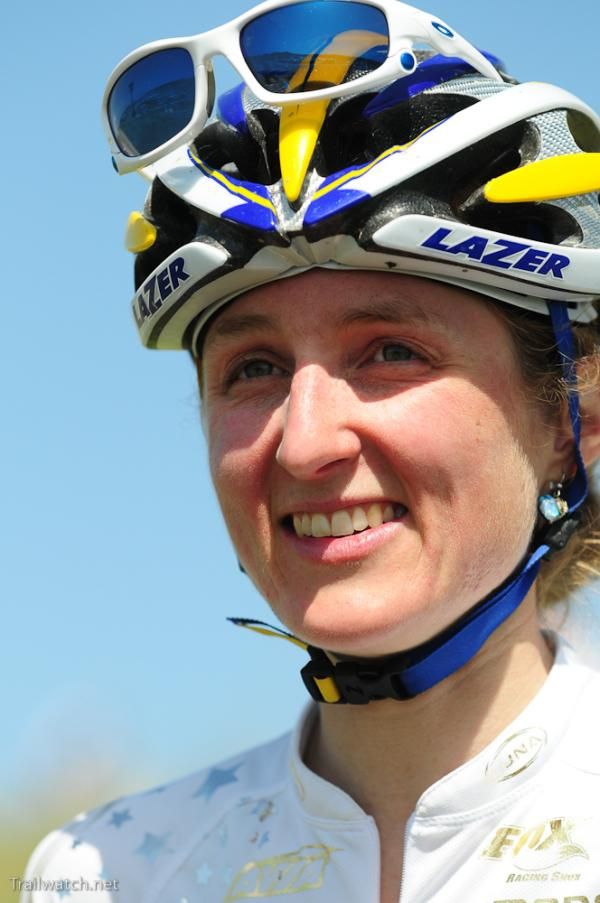 Catherine Pendrel (Luna Pro Team) after the race