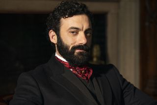 Morgan Spector plays ruthless tycoon George Russell who moves next door to the aunts.