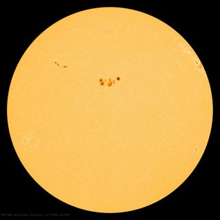 It was just a few weeks back that the sun was often free of spots. But on March 9, 2011, it had four separate sunspot groups, part of an increase in activity in recent weeks. Sunspots are cool, magnetically active regions on the sun that act like caps on