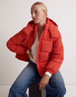 Modular Quilted Crop Puffer Jacket