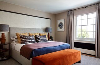 black bedroom ideas black paired with orange and pink