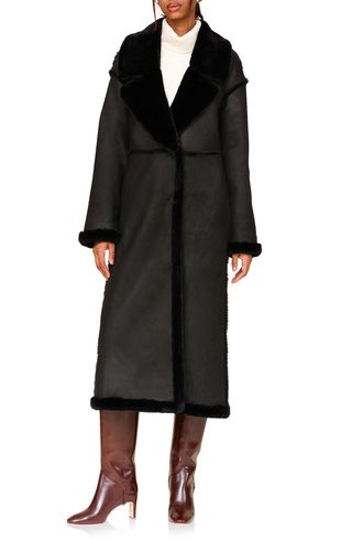 Faux Shearling Long Coat