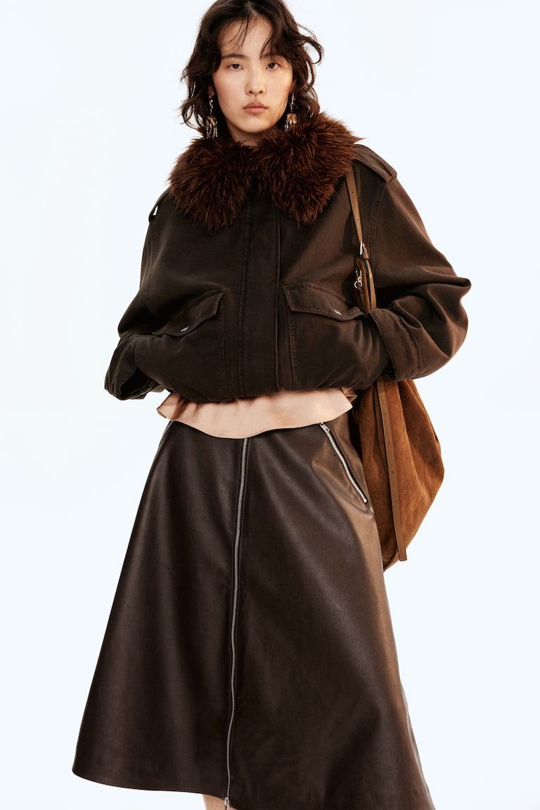 Coated A-Line Skirt