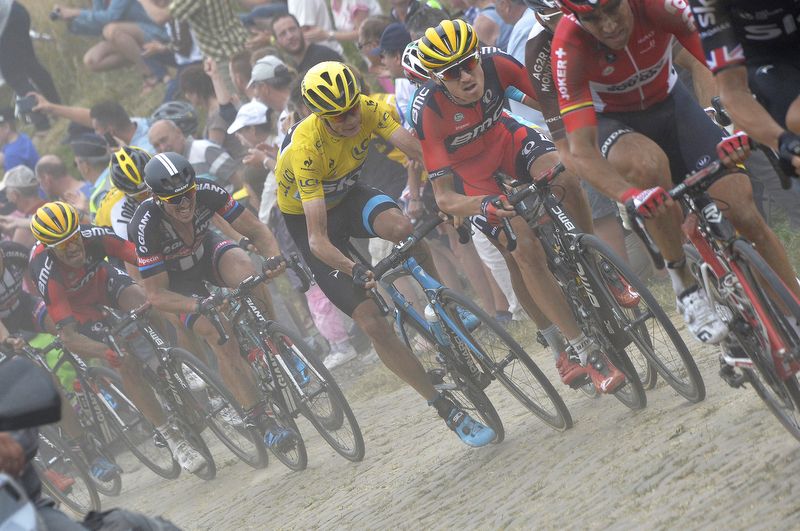 Tejay van Garderen with the GC riders in the front group