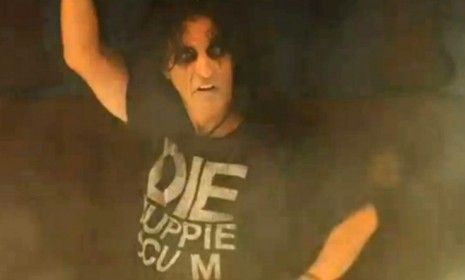 During the Bonnaroo music festival, Alice Cooper surprised the crowd with a guitar-heavy cover of Lady Gaga&amp;#039;s &amp;quot;Born This Way.&amp;quot;